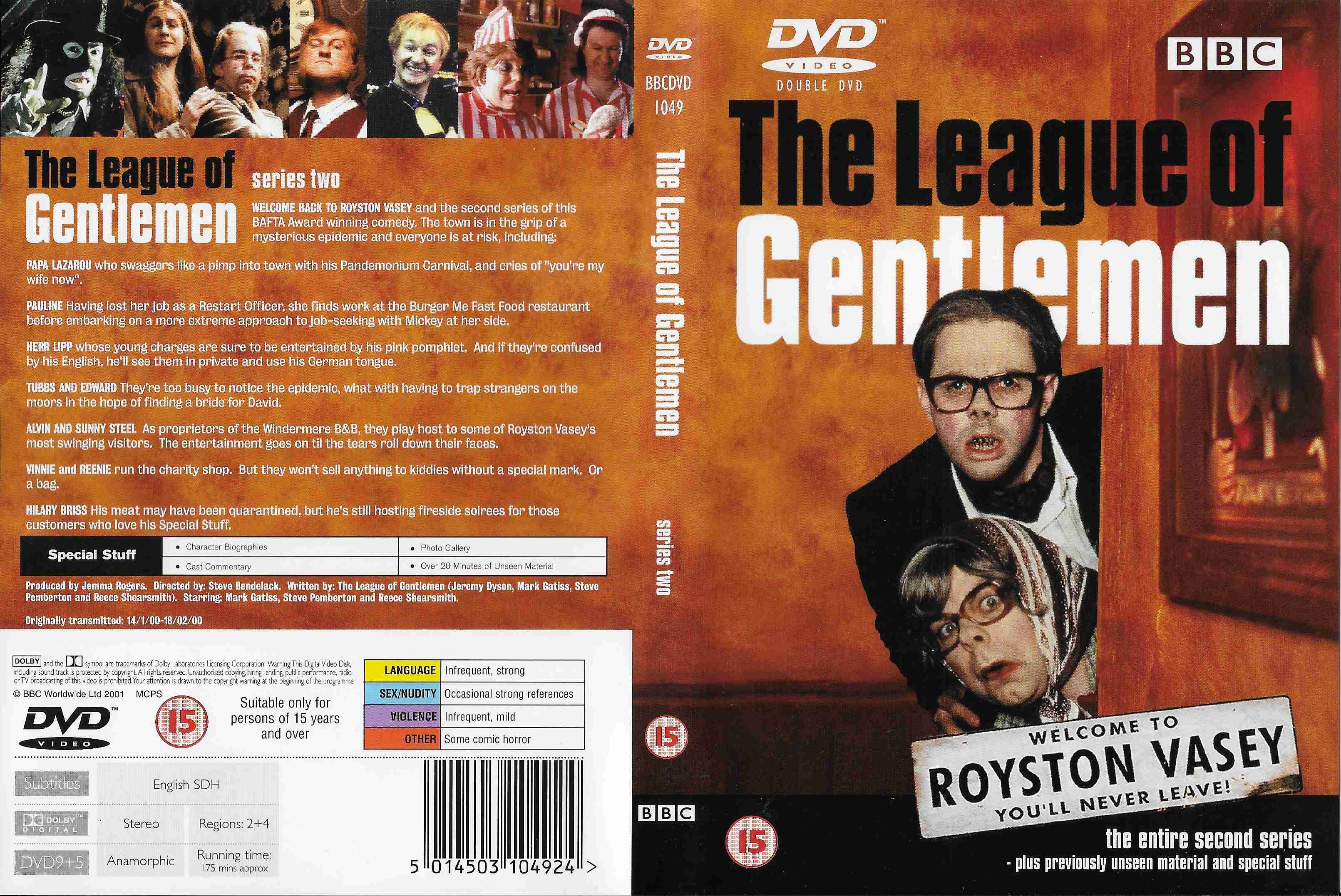 Picture of BBCDVD 1049 The league of gentlemen - Series 2 by artist Mark Gatiss / Steve Pemberton / Reece Shearsmith from the BBC records and Tapes library